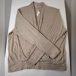Beige or light brown cardigan